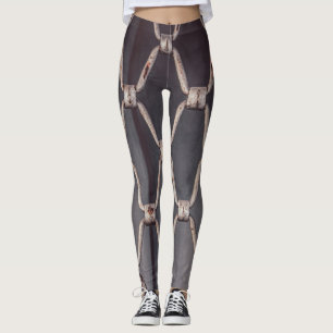 Legging Indústria de elos de corrente metálica de cinza