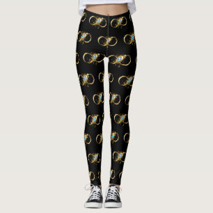 Legging Infinidade com a pena Pavão de Ouro