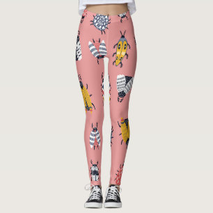 Legging Insetos escandinavos Besouros Padrão Infantil