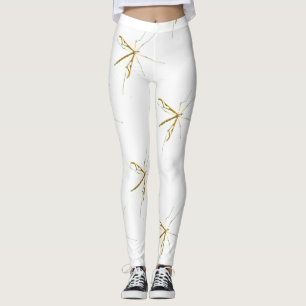 Legging insetos gigantes brancos