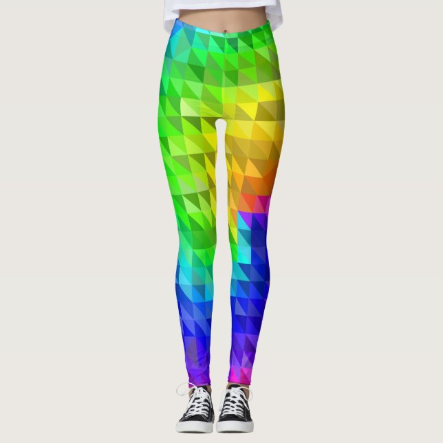 Legging Inspiração Colorida Padrão Retrocesso Verão (Frente)