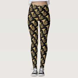 Legging Instrumento Musical do Corno Francês Desenho a Pre