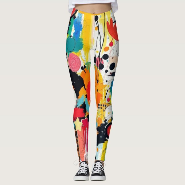 Legging Intermitência de Cores Cinéticas (Frente)
