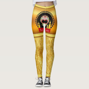 Legging Intimidativo do crânio do açúcar e assustador