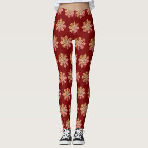 Legging Intrate Snowflake Design