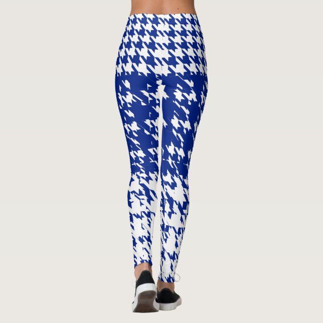 Legging Inverno branco azul Houndstooth da suecia (Verso)
