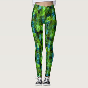 Legging Inverno sem costura Pinho azul de Natal