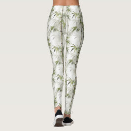 Legging Ioga de Mindfulness do Bambu Verde