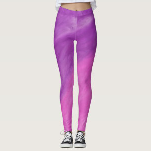 Legging Ioga roxa & cor-de-rosa da onda da aguarela