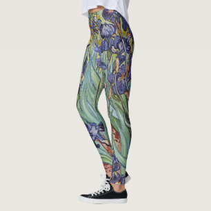 Legging Íris de Van Gogh Pintura Impressionista