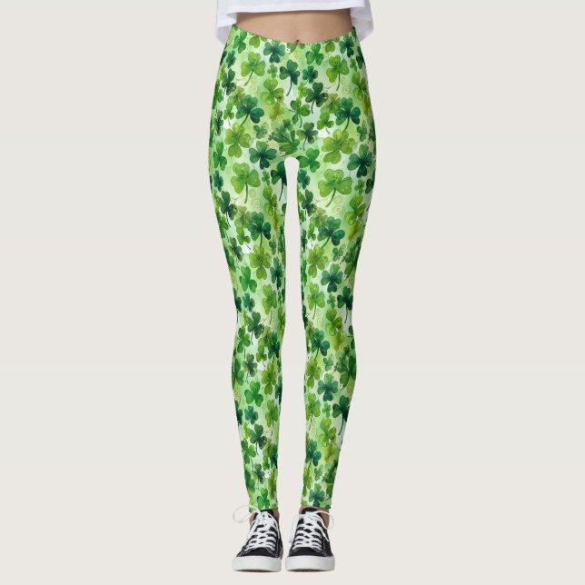 Legging Irish Shamrocks St. Patrick's Day (Frente)