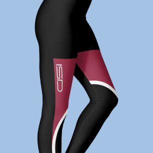 Legging ISD Roupas Esportivas Vermelho Branco Fitness Retr