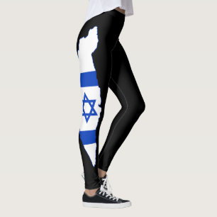 Legging Israel Flag Pattern, Israel Flag