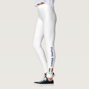 Legging Itália e Sinalizador Italiano com Seu Nome