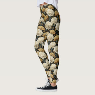 Legging Ivory and Gold Crossfit Carnation Aesthetic Secret