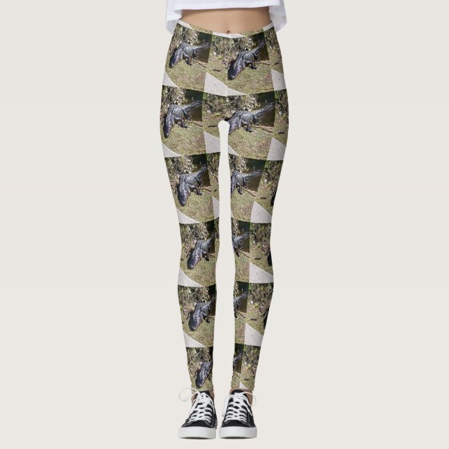 Legging Jacaré dos Everglades em Padrão Xadrez Iluminado p (Frente)