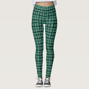 Legging Jade e Turquesa com Dourado