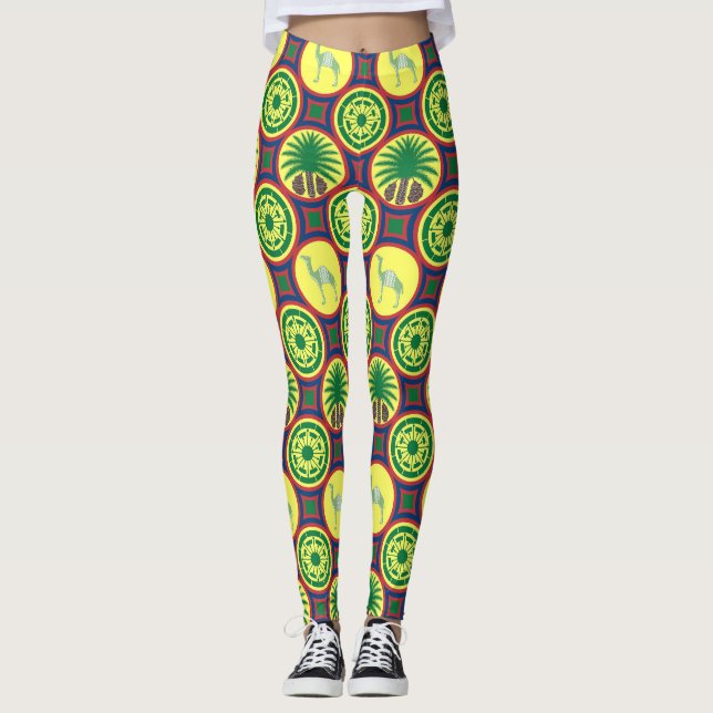 Legging Jamahiri ® Libya | Africa Pattern  (Frente)