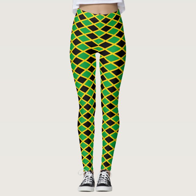 Legging Jamaica Flag - Proud Jamaicans yoga genebra de pôr (Frente)