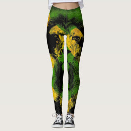 Legging Jamaica Lion Flag Proud Jamaicans - yoga Ir