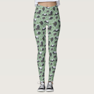 Legging Jantar da Família de Tapires no Verde