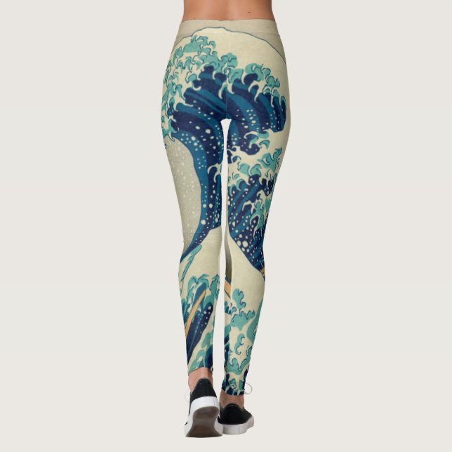 Legging Japão - Arte Japonesa (Onda de Excelente em Kanaga (Verso)