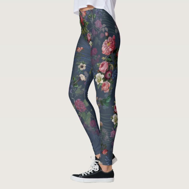 Legging Jardim Botânico Mágico Índigo Vintage (Esquerda)