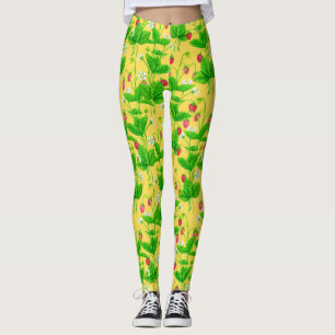 Legging Jardim de amora amarelo