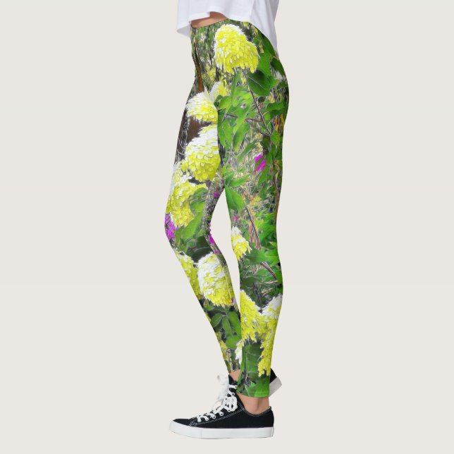 Legging Jardim de Hydrangea do Chartreuse Green Limelight (Esquerda)
