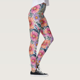 Legging Jardim de primavera - Padrão floral 2 - Leggens