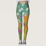 Legging Jardim Flor por Gustav Klimt<br><div class="desc">Por favor,  visite minha loja para obter design mais interessante e mais opções de cores.
=> zazzle.com/colorfulworld*</div>