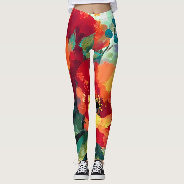 Legging Jardim Floral Bloom Vibrant (Frente)