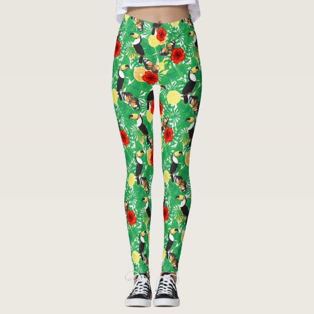 Legging Jardim tropical (Frente)