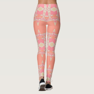 Legging Jardinagem Fractal Rosa+Pernas Laranja ★ Psydefx
