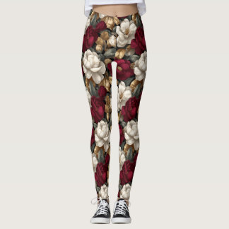 Legging Jardínias Flor Exercício Jardínias Brilho 