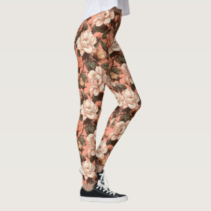 Legging Jardínias Flor Exercício Jardínias Pétala Nupcial