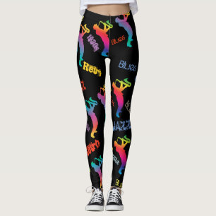 Legging Jazz Musicians Retro Music Blues Pop ART Paint