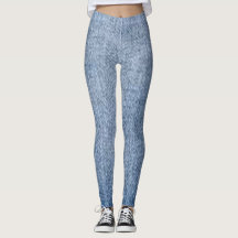 legging jeans azul floração moderna preta chique