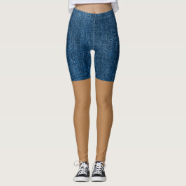 Legging Jeans bonito Blue Faux Shorts