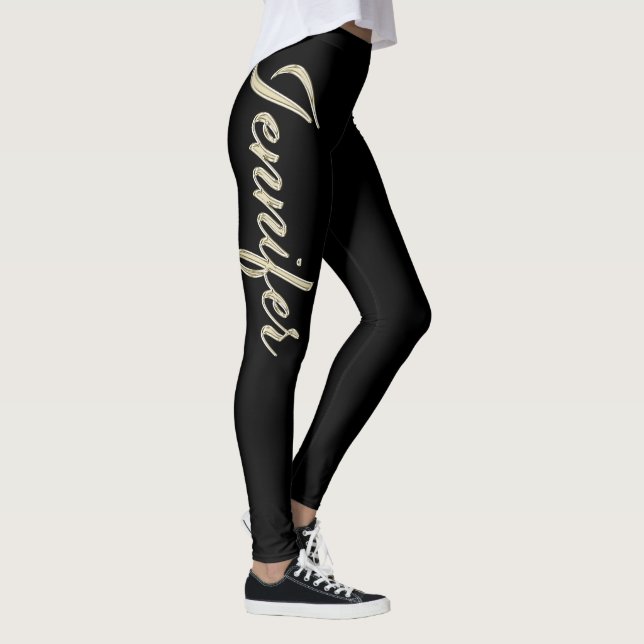 Legging Jennifer white gold Handwriting Hose (Direita)