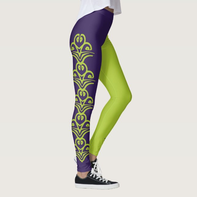 Legging Jester da Deco Reversi Púrpura e Verde (Direita)