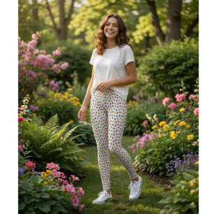 Legging Joaninhas Coloridas Padrão Fofo 