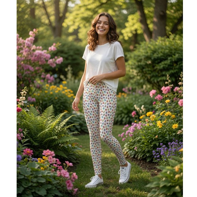 Legging Joaninhas Coloridas Padrão Fofo  (Criador carregado)