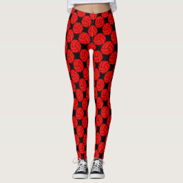 Legging Jogador de Voleibol Esportes de Volebol Vermelho e