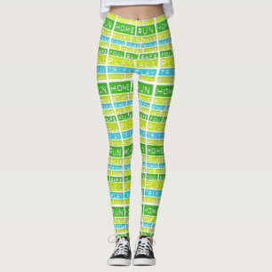 Legging Jogo de basebol Execução caseira Yoga Pants Leggin