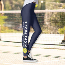 Legging Jogo desportivo Personalizado Marinho de Nome da E