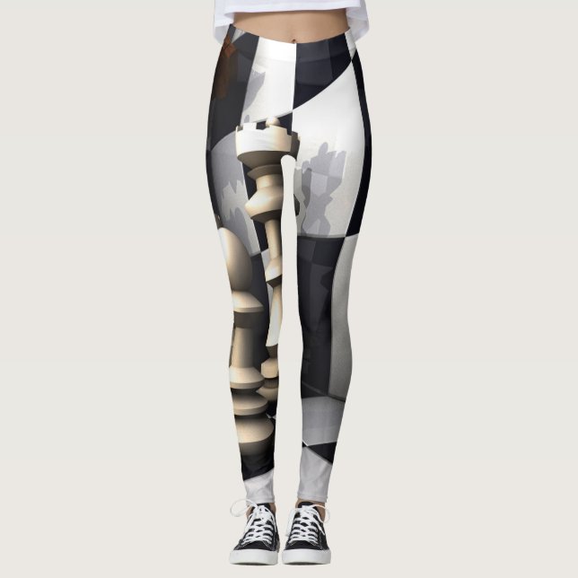 Legging Jogo do jogo de xadrez (Frente)