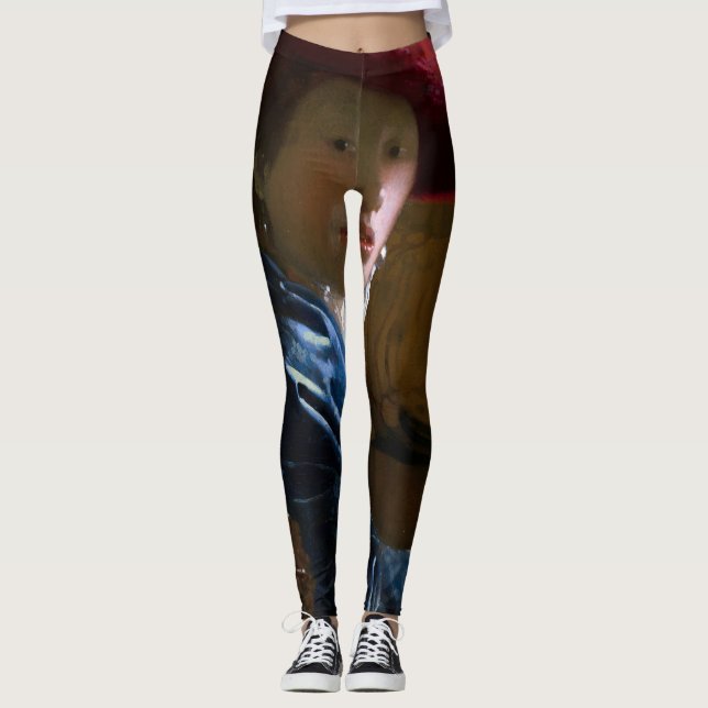 Legging Johannes Vermeer - Rapariga com Chapéu Vermelho (Frente)