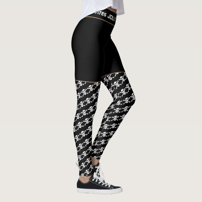 Legging Jolly Roger Fashion & Skull X Bones /Pirates flag (Direita)