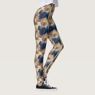 Legging jovem corça do buldogue francês